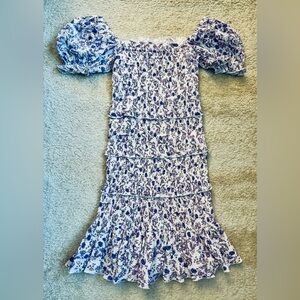 Katie J NYC Purple and White Floral Dress